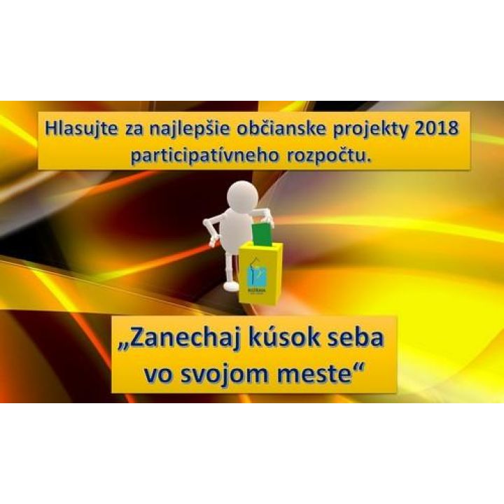 Hlasujte za najlepšie občianske projekty 2018 participatívneho rozpočtu - hlasovanie ukončené