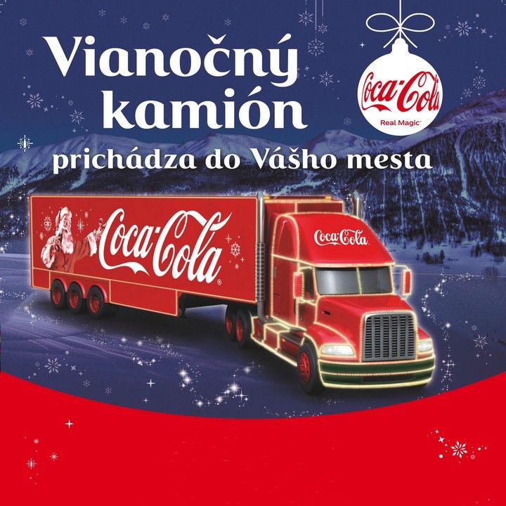 Vianočný kamión Coca Cola prichádza do mesta  